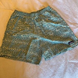 Patagonia Men's Swim Shorts - Teal Pattern